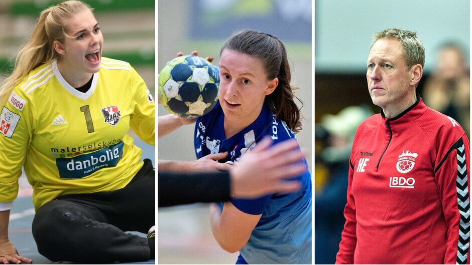 A dán női kézilabda bajnokság három alsóházi csapata az Ajax Koppenhága, Randers HK és az Arhus United. Fotó: Ritzau Scanpix