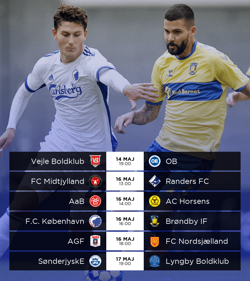 Superliga playoff nyolcadik fordulójának mérkőzései. Fotó: Superliga.dk
