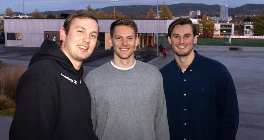 Sander Sagosen, Torbjorn Bergerud és Magnus Abelvik Rod  a kolstadi projekt új játékosai. Fotó: Terje Bendiksby