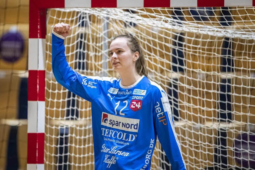 Ana Kristensen a Viborg HK kapusa már 17 évesen fontos szerephez jutott a dán elsőosztályban. Fotó: Johnny Pederesen