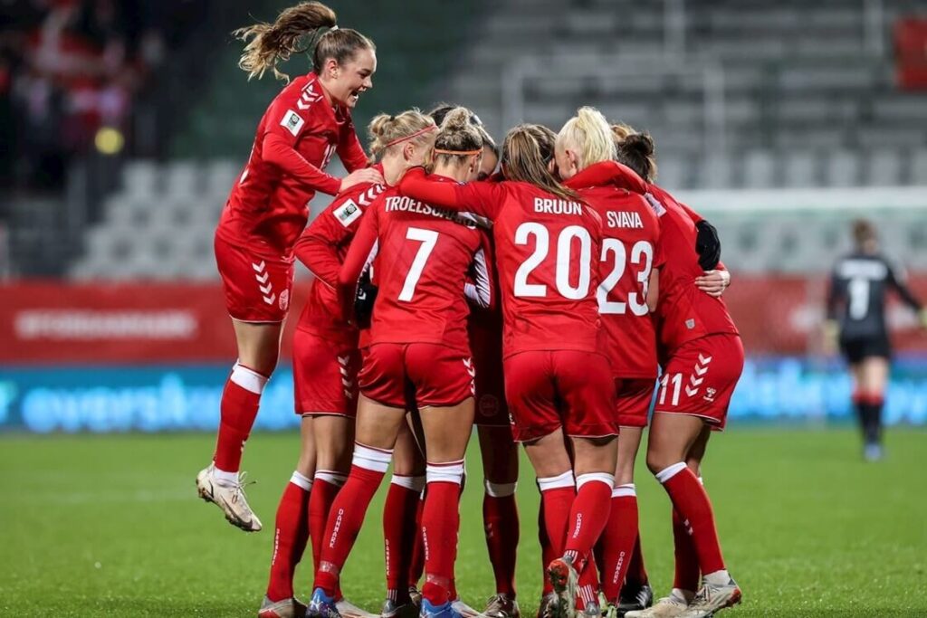 A dán női labdarúgó-válogatott. Fotó: DBU.dk