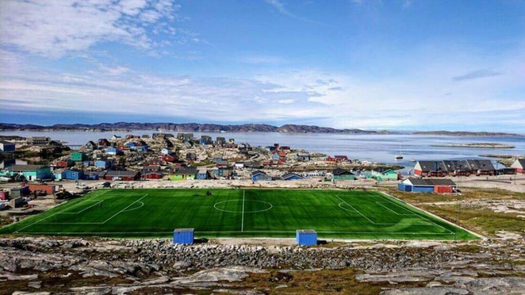 Aasiaati labdarúgó-pálya Grönlandon Fotó: NKI © NKI