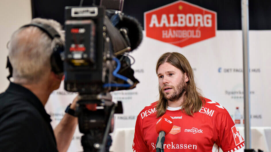 Mikkel Hansen bemutatása Aalborgban Fotó: Henning Berg Ritzau / Scanpix