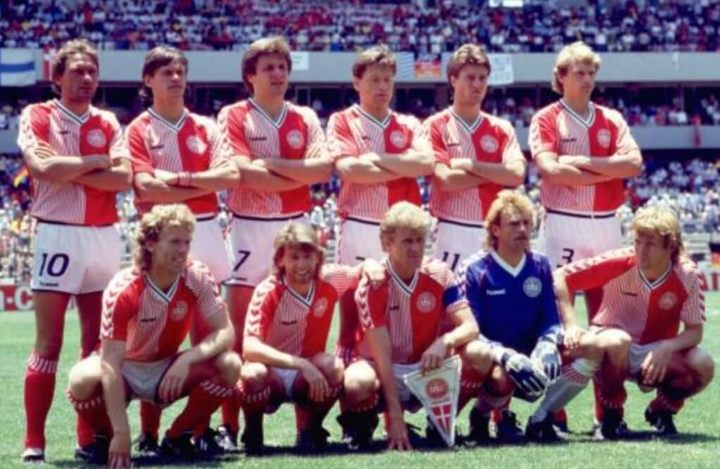 A dán labdarúgó-válogatott a 86-os világbajnokságon. 