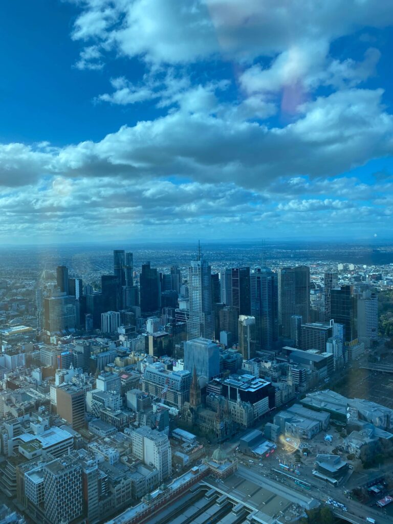 Melbourne a magasból. Fotó: Csiki Anna - privát