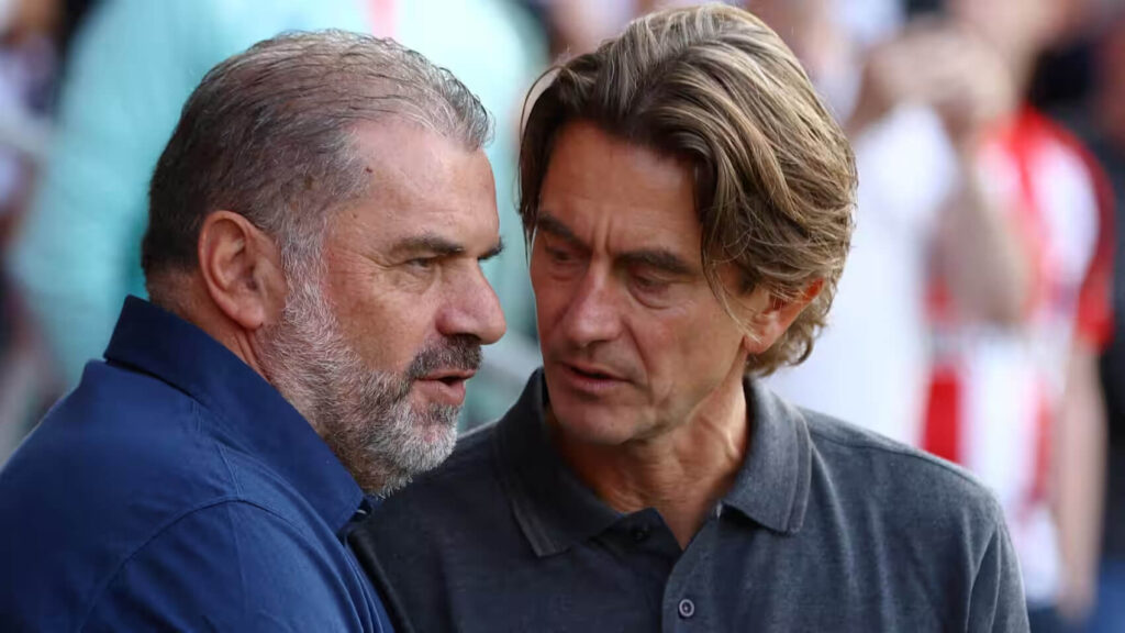 Ange Postecoglout Thomas Frank váltja fel a Tottenham kispadján. Fotó: Paul Childs, Ritzau Scanpix