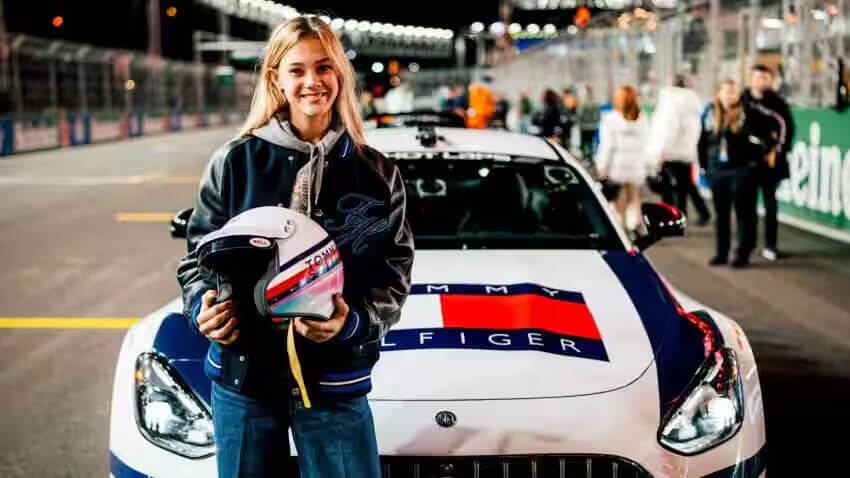 Alba Hurup Larsen  Las Vegasban. Ő lesz a legfiatalabb résztvevő a következő szezonban F1 Akadémiánál. (Fotó: © Tommy Hilfiger)