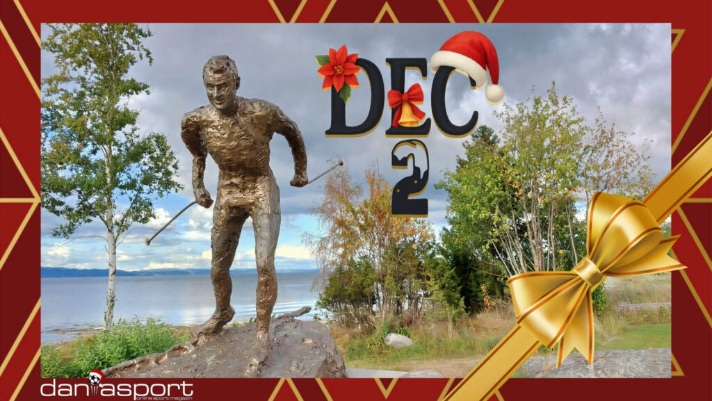 Petter Northug, a norvég olimpiai bajnok sífutó bronzszobra Fotó/Kiemelt kép: Lantos Gábor (privát)