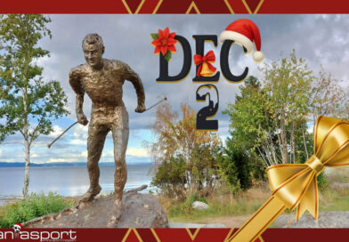 Petter Northug, a norvég olimpiai bajnok sífutó bronzszobra Fotó/Kiemelt kép: Lantos Gábor (privát)