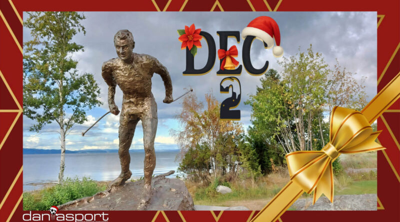 Petter Northug, a norvég olimpiai bajnok sífutó bronzszobra Fotó/Kiemelt kép: Lantos Gábor (privát)